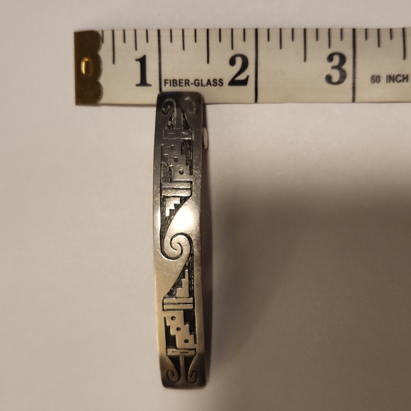 Vintage Native American Silver Hair Barrette - Picture 8 of 8